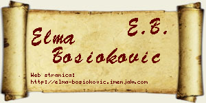 Elma Bosioković vizit kartica